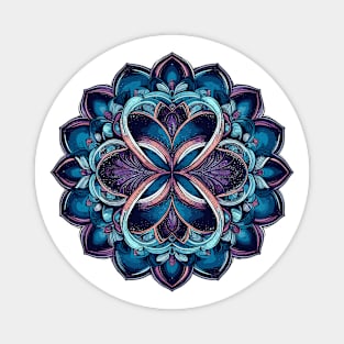 Mandala Blue Purple 1 Magnet